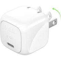 Belkin BoostCharge Compact Wall Charger 30W, USB-C Power Delivery Fast Charging for Apple iPhone 16, iPhone 15 Series, 14 Series, Samsung Galaxy S25, Galaxy S24, iPad, AirPods, Tablet, & More - White
